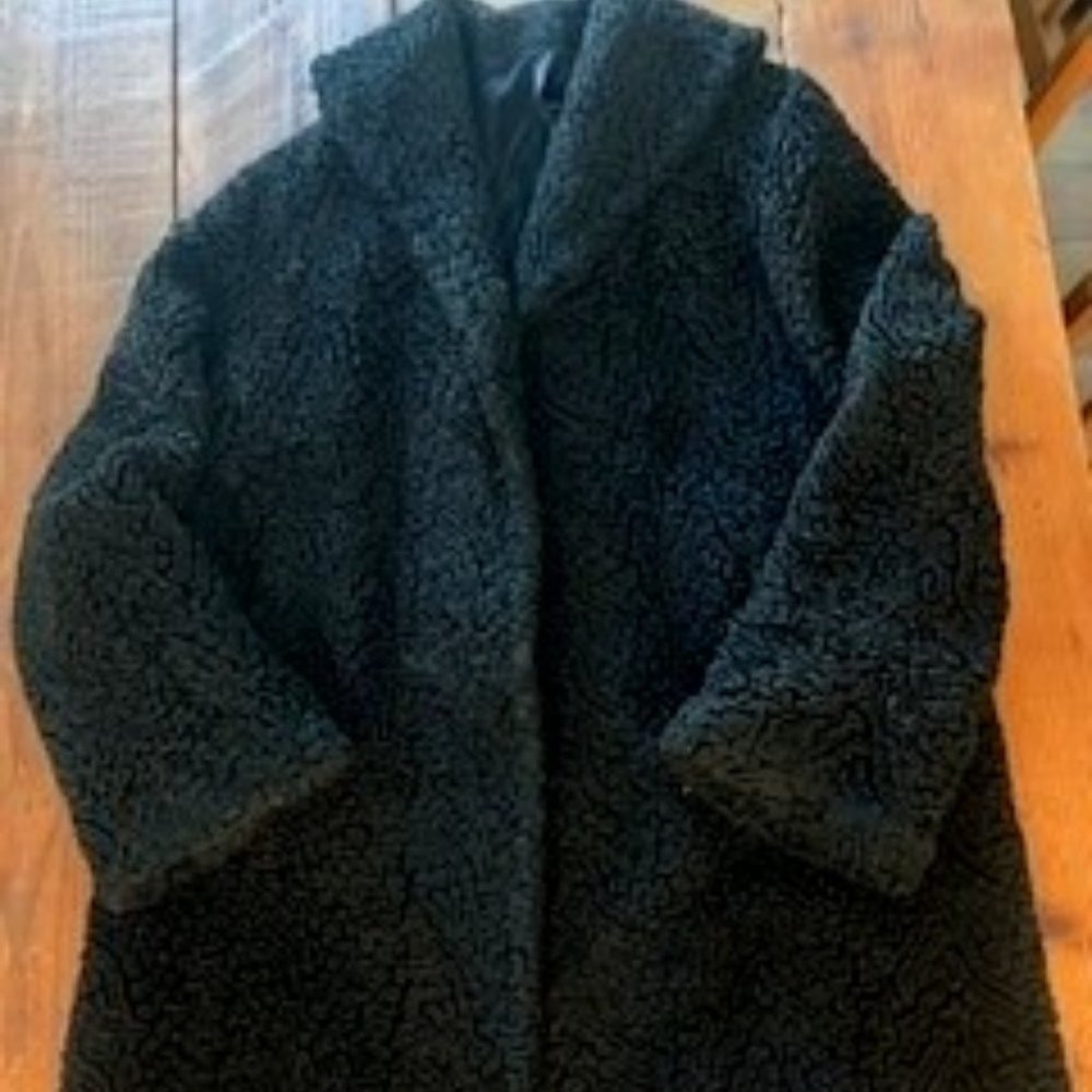 Vintage Mod Faux Fur Mod Style Coat, Like New L/XL - Picture 2 of 8